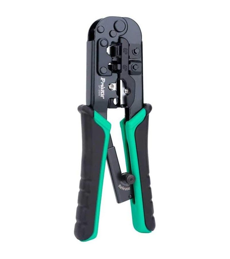 Proskit CP-376TR 4P/6P/8P RJ11/RJ12/RJ45 CAT5 CAT6 Konnektör Sıkma Pensesi