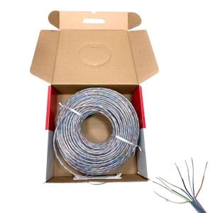 Onli 23AWG Dış Ortam UTP CAT6 Network Kablosu Şeffaf 100Mt Yerli Üretim