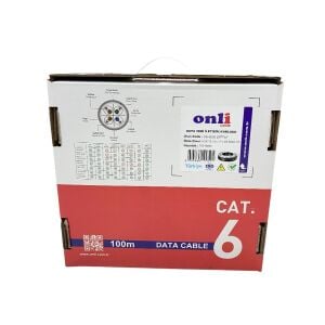 Onli 23AWG Dış Ortam UTP CAT6 Network Kablosu Şeffaf 100Mt Yerli Üretim