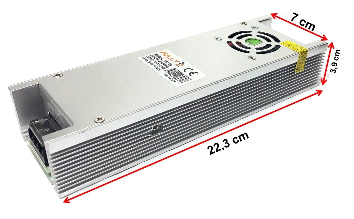 FULLY 12V 30A İnce Kasa Adaptör 22,3x3,9x7cm