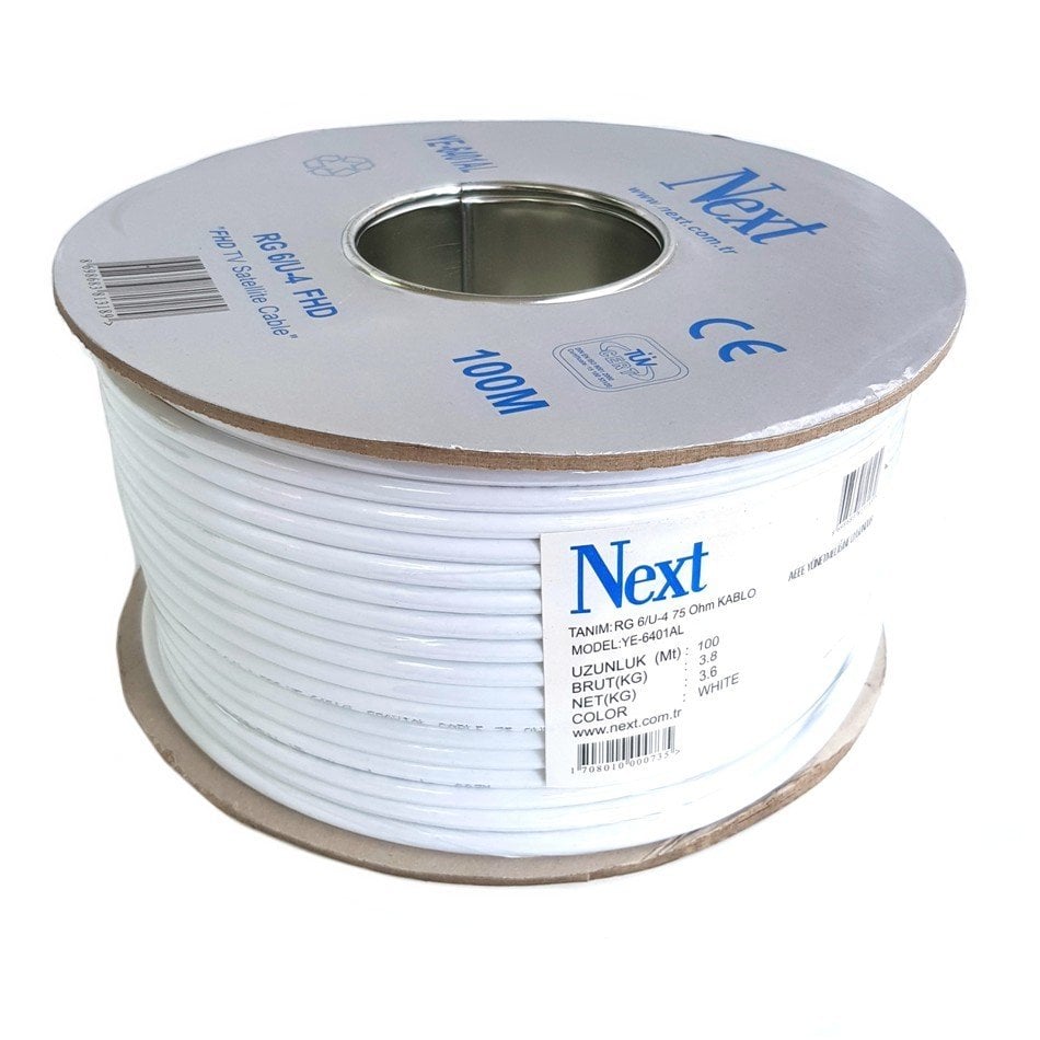 Next YE-6401AL RG6U4 Anten Kablosu 100Metre