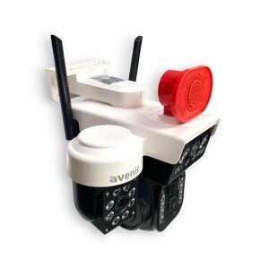 Avenir AV-S463 4G Sim Kartlı 3 Kameralı 6MP Güneş Panelli Solar PTZ Kamera