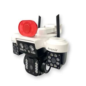 Avenir AV-S463 4G Sim Kartlı 3 Kameralı 6MP Güneş Panelli Solar PTZ Kamera