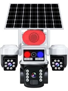 Avenir AV-S463 4G Sim Kartlı 3 Kameralı 6MP Güneş Panelli Solar PTZ Kamera