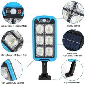 Powermaster ZB-105B Hareket Sensörlü Cob Ledli Solar Lamba