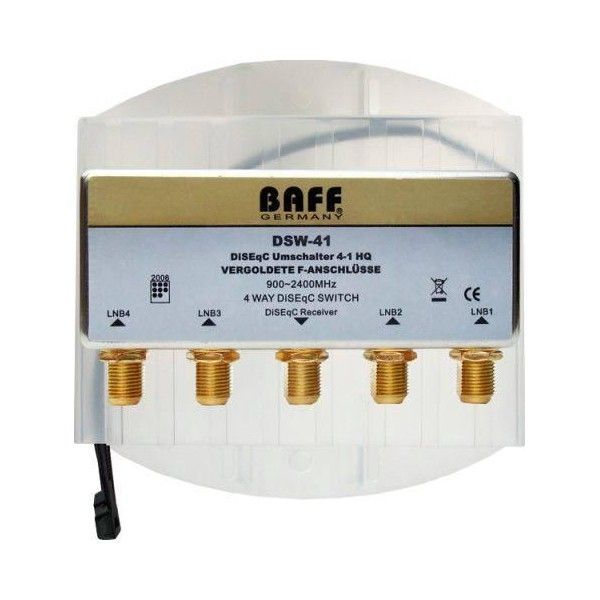 BAFF DSW-41 1/4 Gold DiseqC Switch Kutulu