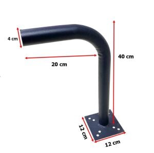 Antenci L Anten Borusu 40cm 40mm Siyah