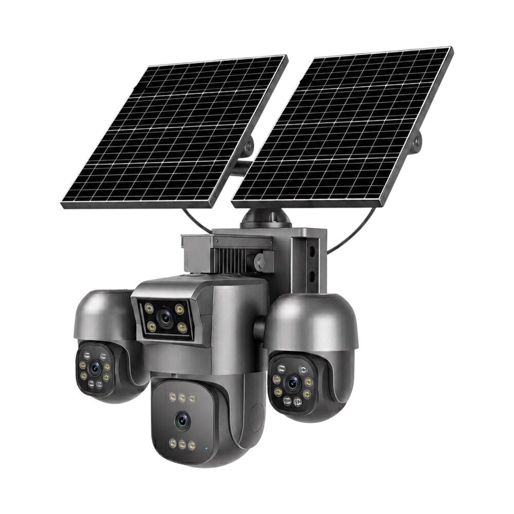 electroon RS-5604 8MP  4Lens 4G e-Sim AOV Güneş Panelli Solar Kamera - Siyah