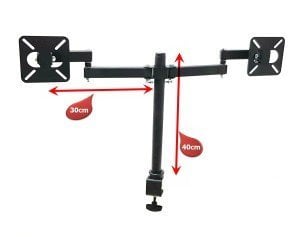 electroon 17-28'' Hareketli Çiftli TV-Monitör Masa Askı Aparatı