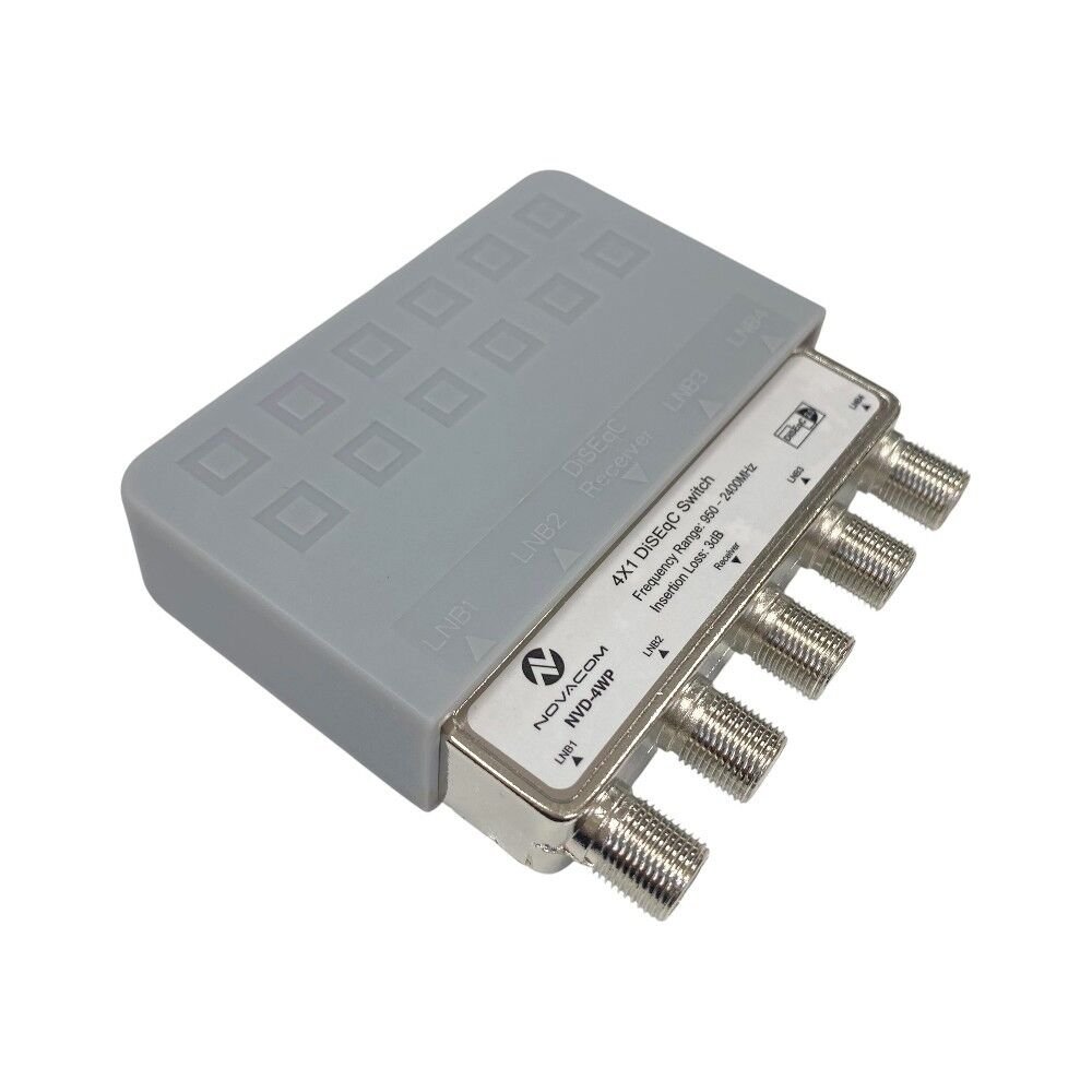 Novacom Premium 4x1 DiseqC Switch Kapaklı Su Geçirmez