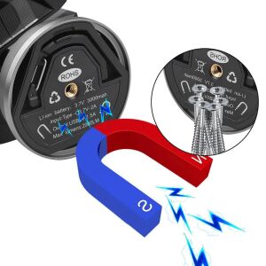 PowerMaster PM-24564 25Watt USB - Type-C Girişli Cob Ledli Tek Yönlü 180 Derece Solar Çalışma Lambası