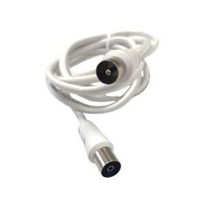 TV Video Ara RF Kablo Dişi Erkek Anten Fişli 1.5mt - Beyaz