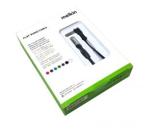 Melkin 3.5mm Stereo Flat Audio Aux Kablo Siyah 75cm