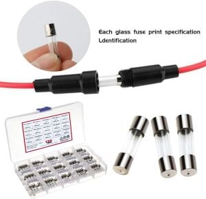 electroon 5x20mm Cam Sigorta 150Adet 15 Çeşit Kutulu Set