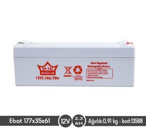 Ortec 12V 2.3Ah Bakımsız Kuru Akü