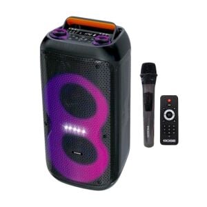 Rose HP-2150  Taşınabilir Hoparlör Kablosuz El Mikrofonlu Şarjlı Kumandalı Bluetooth 6.5”