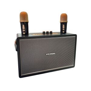 Rose HP-615 Çift Mikrofonlu Karaoke Taşınabilir Şarjlı Bluetooth Hoparlör