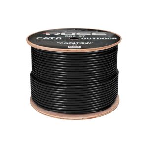 Rose RDC-57 305mt 23Awg Outdoor Dış Ortam Siyah Cat6 Kablo 0.57mm