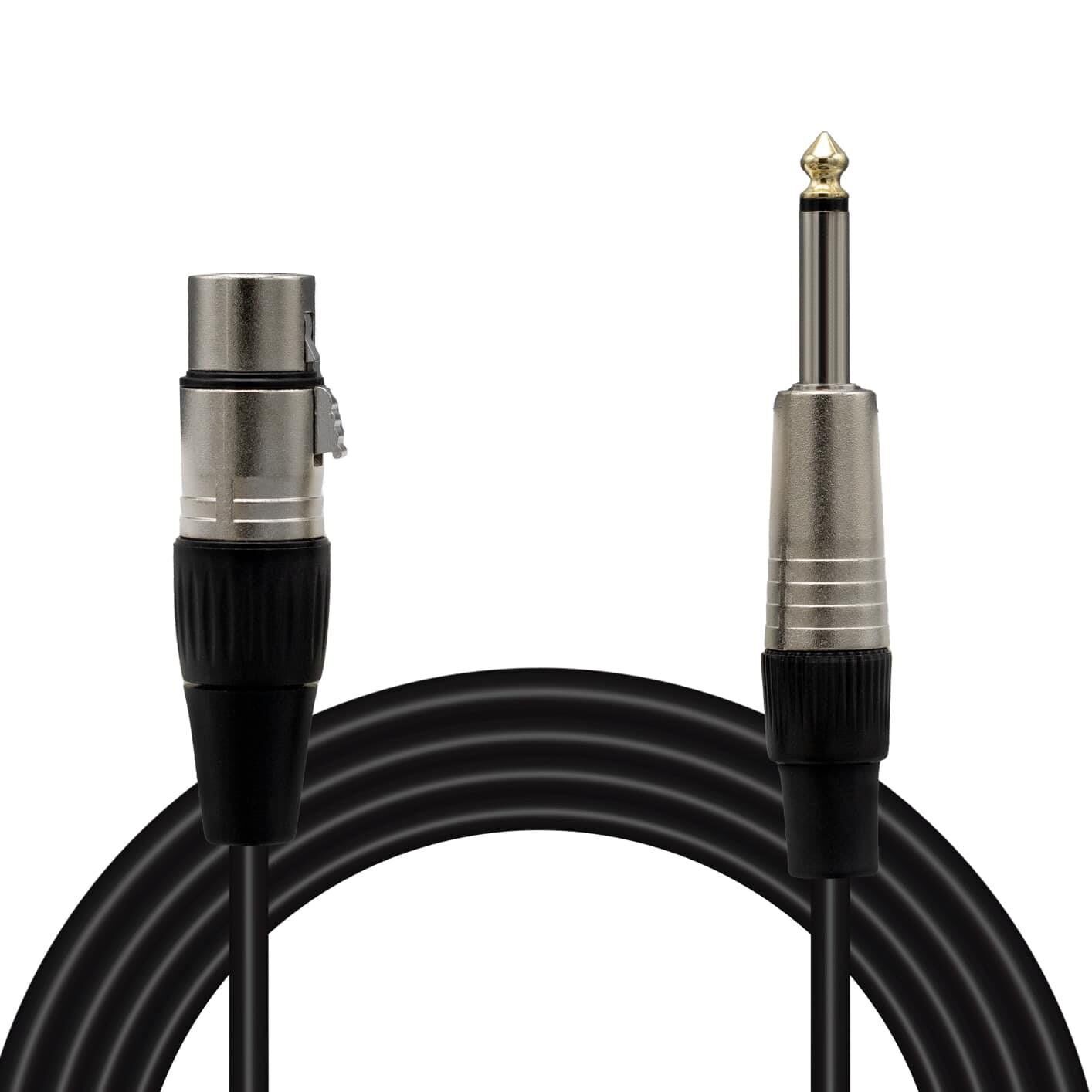 MagicVoice 10Metre Canon XLR Dişi - 6.35mm Mono Erkek Metal Jak Mikrofon Ses Kablosu