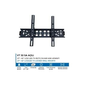 VONTECH VT-32 SA 22-40'' Kilitli Açılı Sabit LCD-LED TV Askı Aparatı