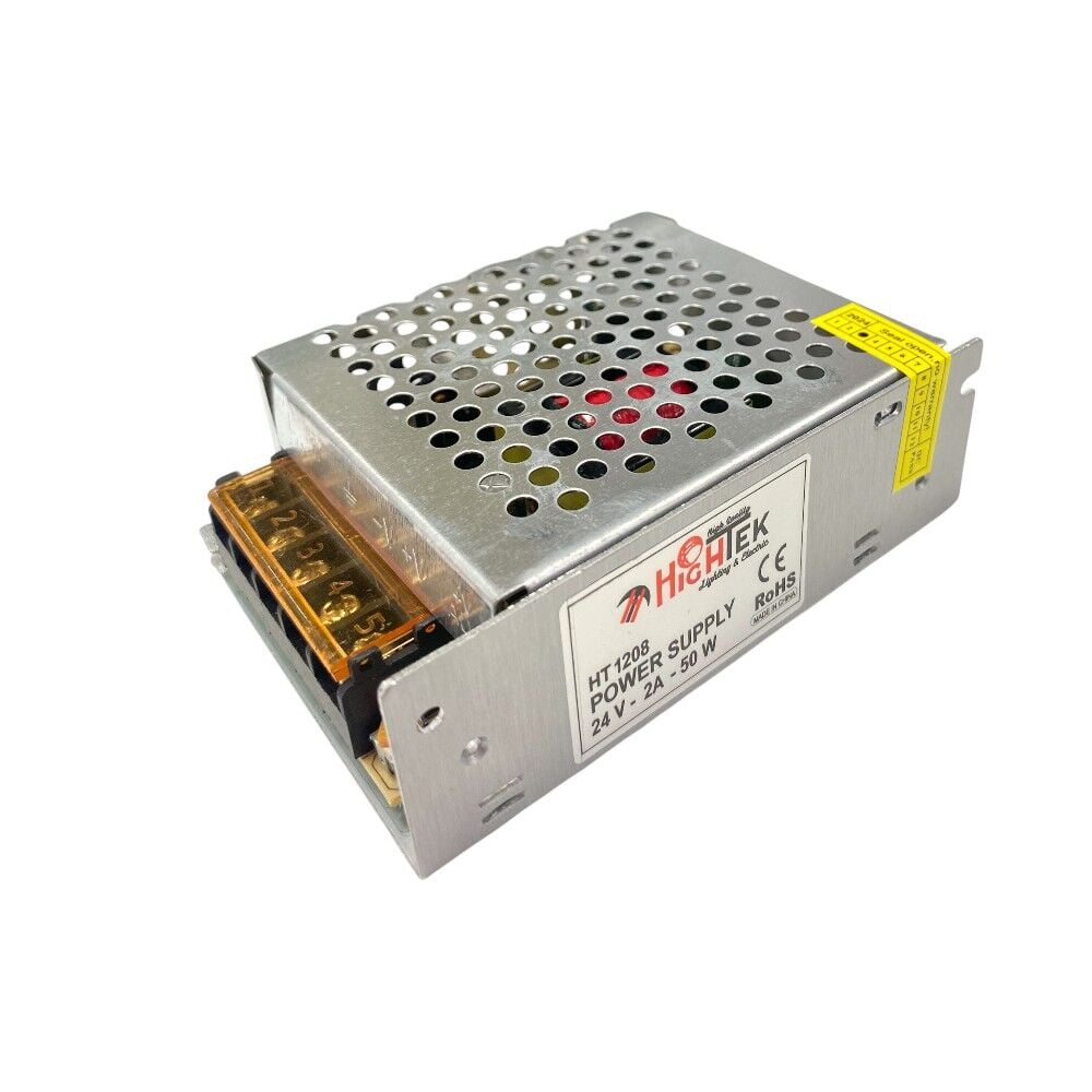 Hightek DC 24Volt 2Amper Metal Kasa Adaptör 110x80x40mm
