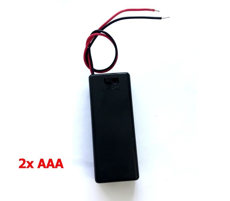 Electroon 2xAAA ince Kalem Pil Kutusu Anahtarlı Kapaklı