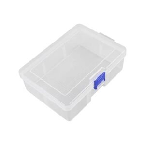 electroon 164x118x58mm Plastik Bölmesiz Kapaklı Şeffaf Kutu Organizer