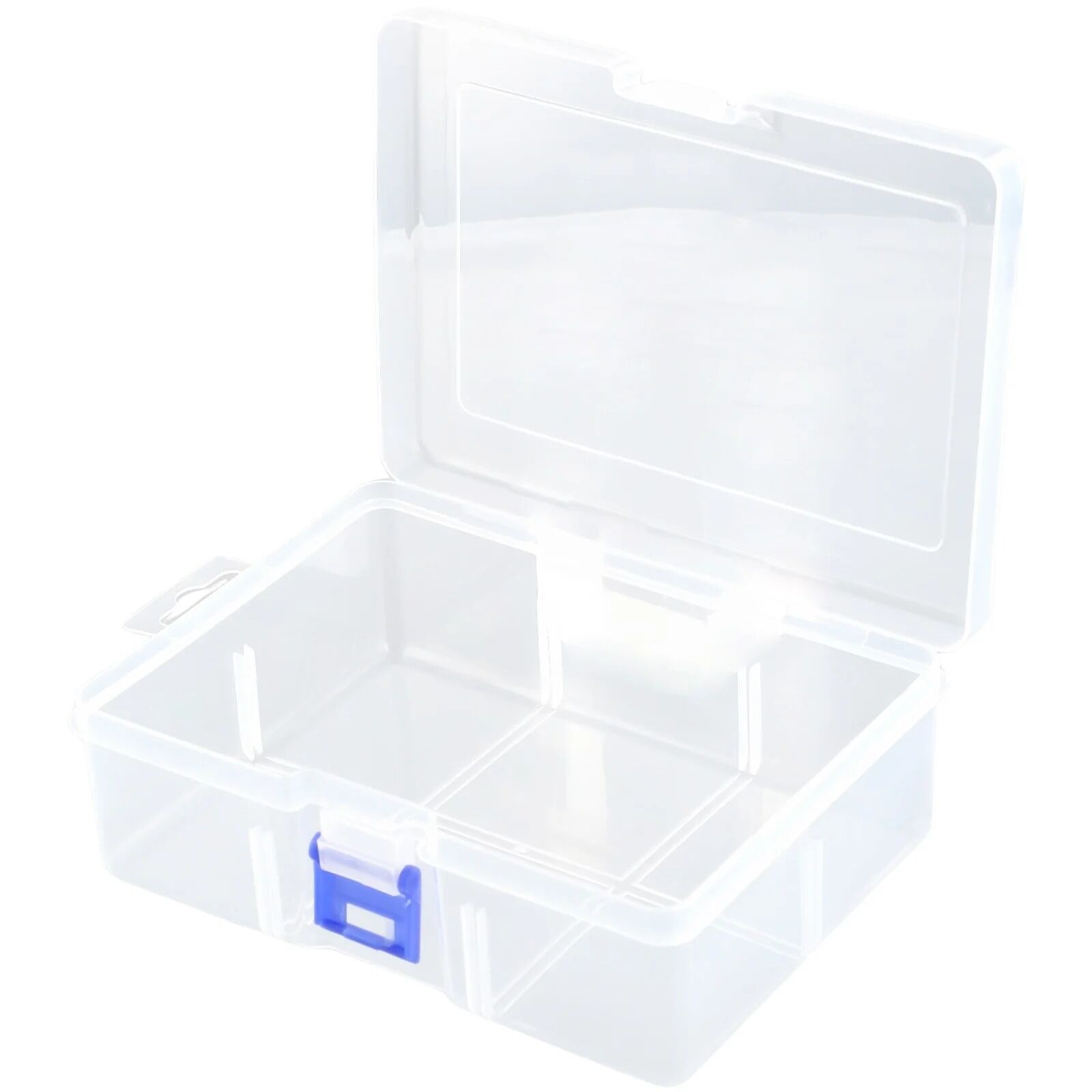 electroon 164x118x58mm Plastik Bölmesiz Kapaklı Şeffaf Kutu Organizer