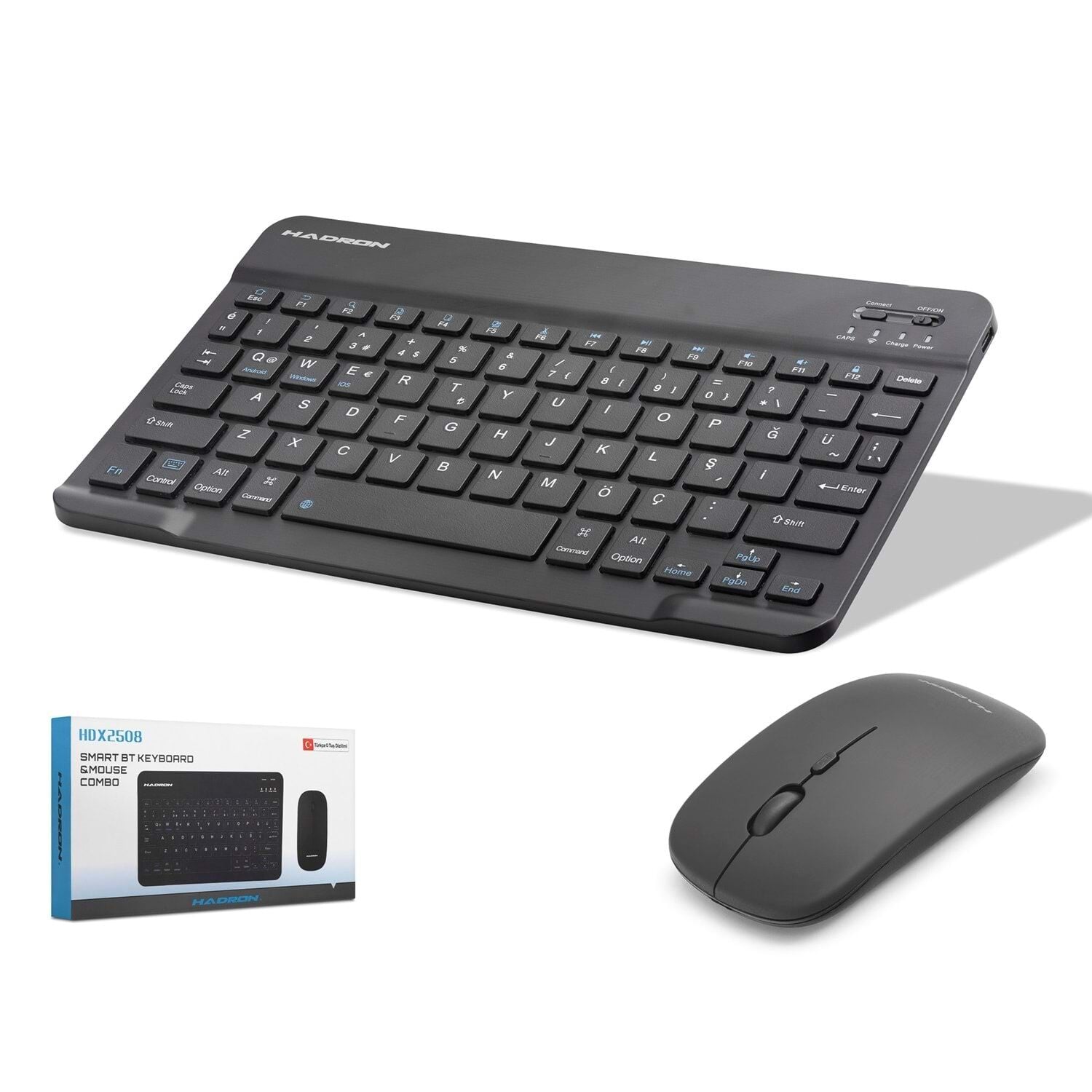 HADRON HDX2508 Kablosuz Bluetooth Smart Klavye Mouse Seti Şarjlı
