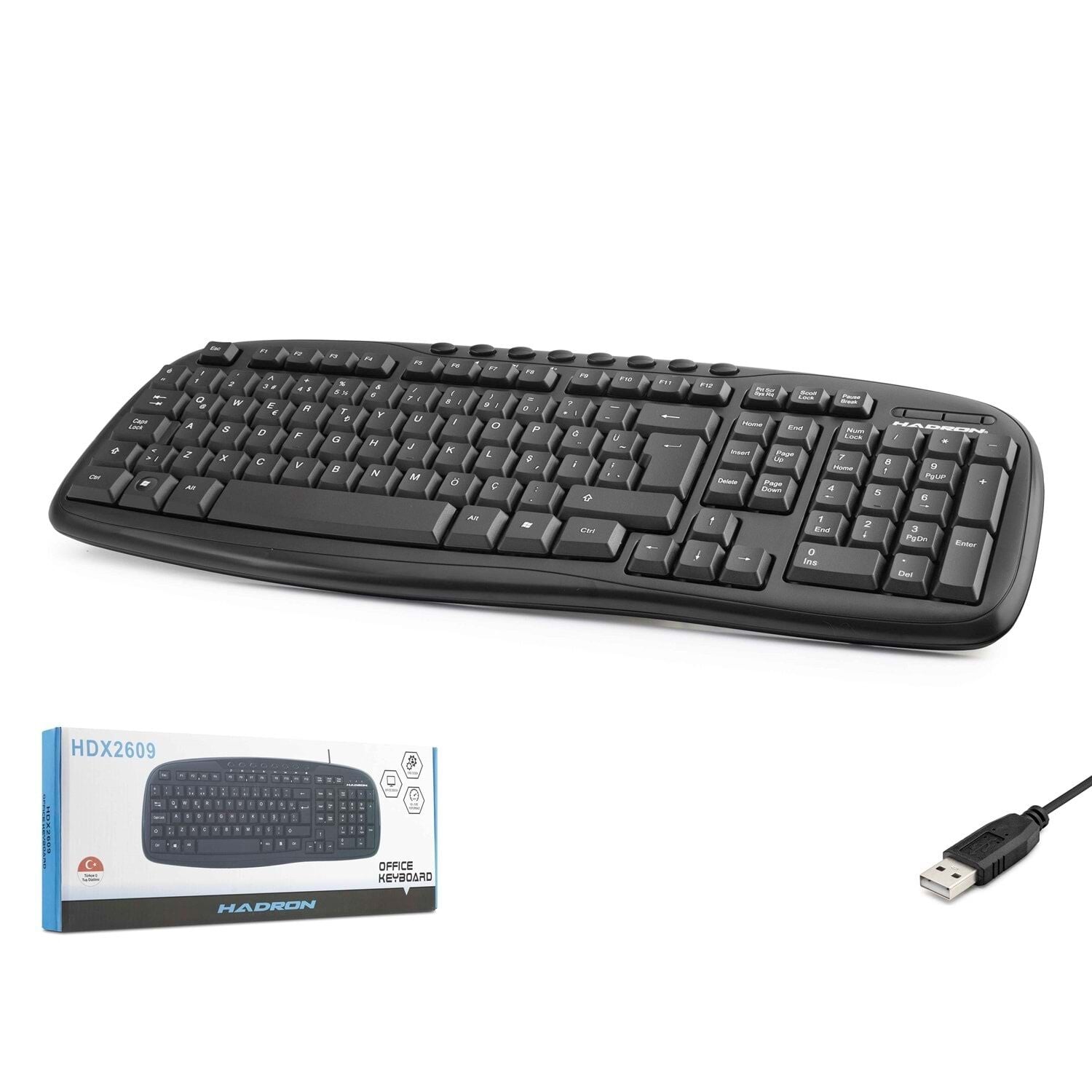 HADRON HDX2609 Usb Kablolu Multimedya Q Klavye Siyah
