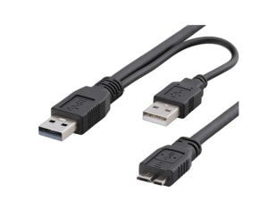 Hadron USB 3.0 Taşınabilir Harddisk HDD Kablosu 2xUSB