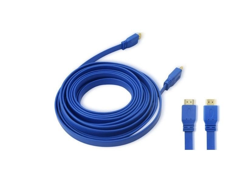 ROSE 5Metre Flat HDMI Kablo 1.4v Mavi