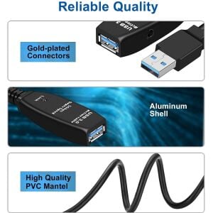 HADRON HDX7563 Active Repeater USB 3.0 Uzatma Kablosu - 15Metre