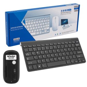Wieder Wireless Kablosuz Slim Klavye Mouse Set Siyah WR-70B