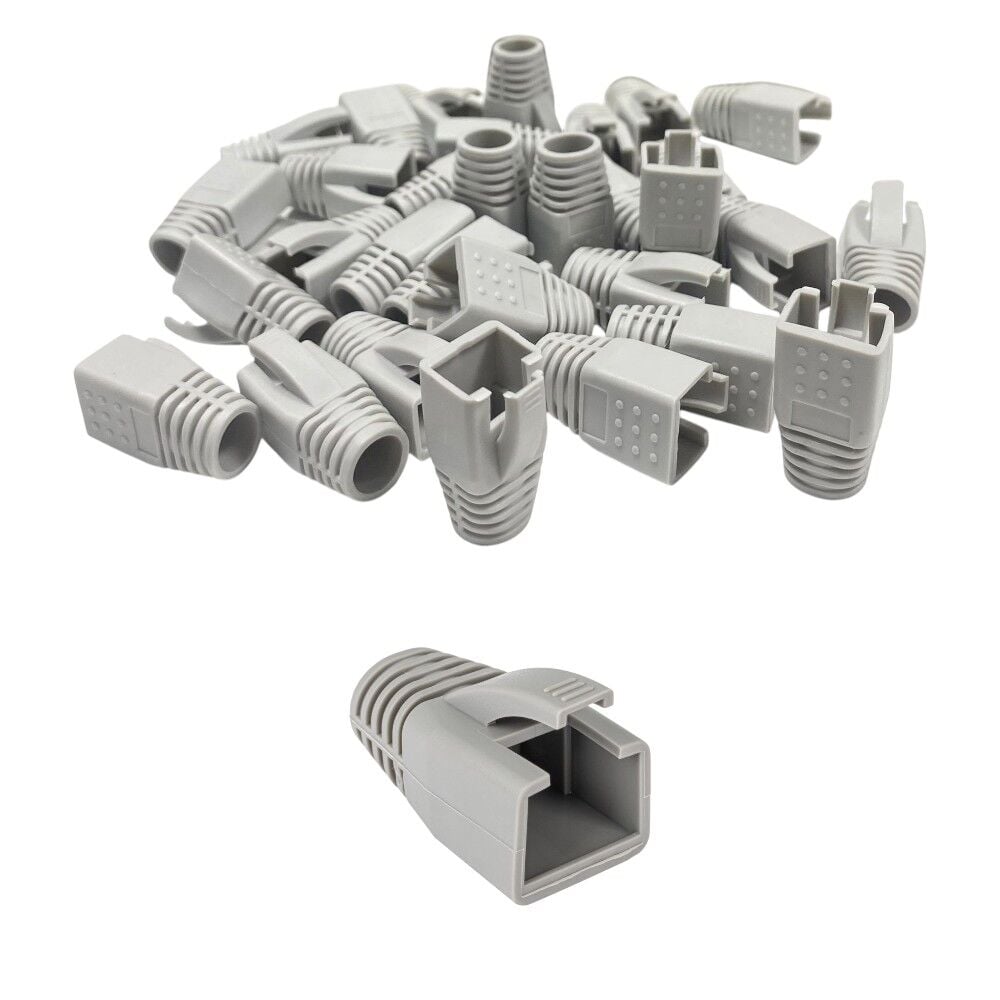 Powermaster PM-23884 CAT7 RJ45 Kılıf Boot Gri - 25Adet
