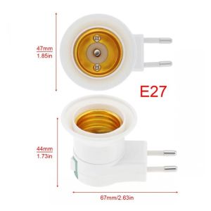 PowerMaster PM-15915 E27 Gece Lambası Duy Fişli Açma/Kapama Anahtarlı