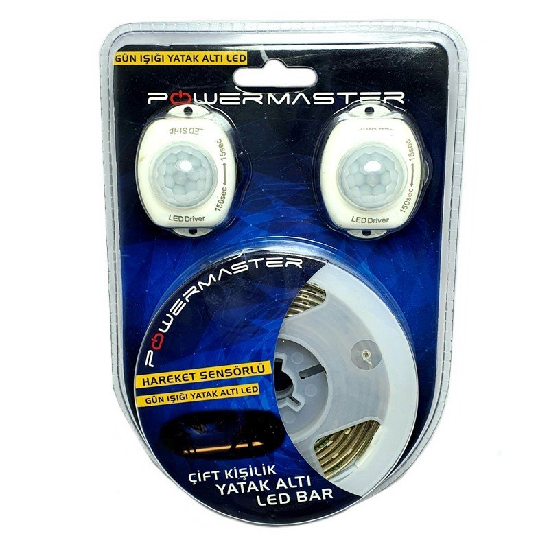 Powermaster Sensörlü Çift Kişilik Yatak Altı Led Aydınlatma