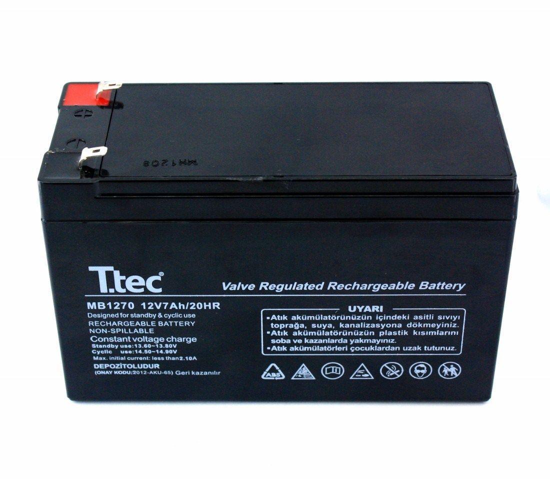 Ttec 12V 7Ah Bakımsız Kuru Akü