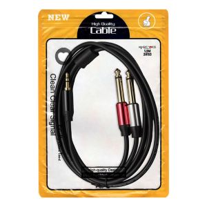 Magicvoice 3.5mm Stereo Erkek-2x6.3mm Mono Erkek 1.5mt Kablo