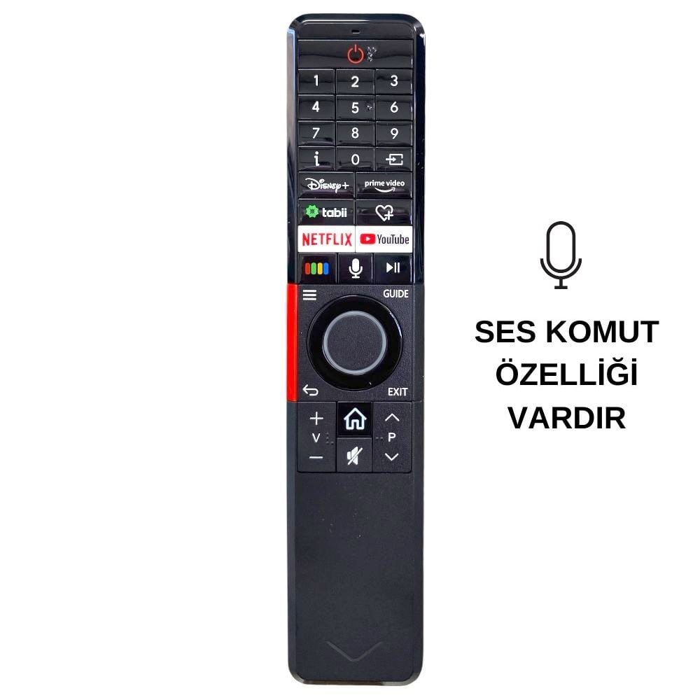 Vestel Google Play Android Type-C Şarjlı Tv Kumandası - Ses Komutlu