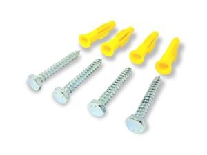 10mm Sarı Plastik Dübel + Vida 100Adet (13 Anahtar Başlı)