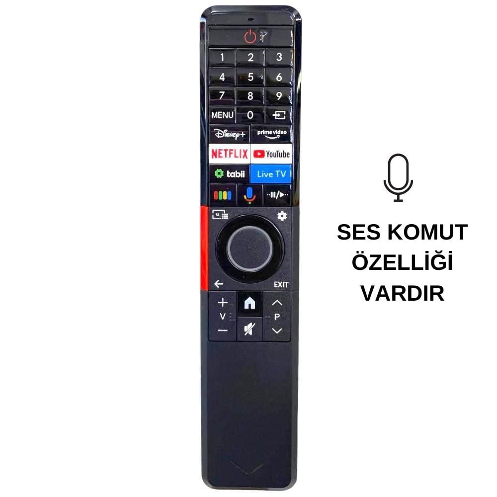 Vestel Live TV Tuşlu Type-C Şarjlı Tv Kumandası - Ses Komutlu