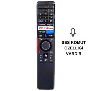 Vestel Live TV Tuşlu Type-C Şarjlı Tv Kumandası - Ses Komutlu