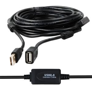 Powermaster PM-11955 USB 2.0 Siyah Chipset 10Metre USB Uzatma Kablosu