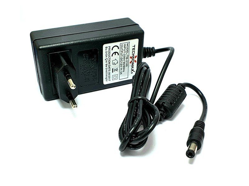 Technomax 12V-3A Priz Tipi Adaptör 5.5x2.5mm Jak Fişli
