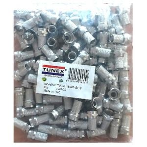 TUNEX RG6 F Konnektör 100 Adetli Poşet