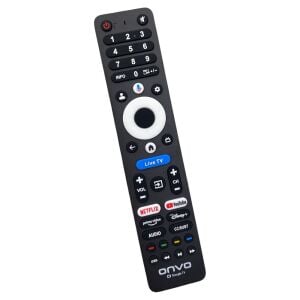 Onvo Google TV Orjinal Logolu Kumanda Live TV Tuşlu - Ses Komutsuz