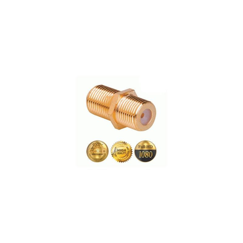 F Konnektör Dişi Ara Fiş Gold Altın 100 Adetli Paket