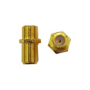 F Konnektör Dişi Ara Fiş Gold Altın 100 Adetli Paket