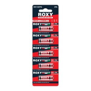 Roxy RXY-B2712 İnce 12Volt Alkalin 27A Alarm Pil 5'li Paket